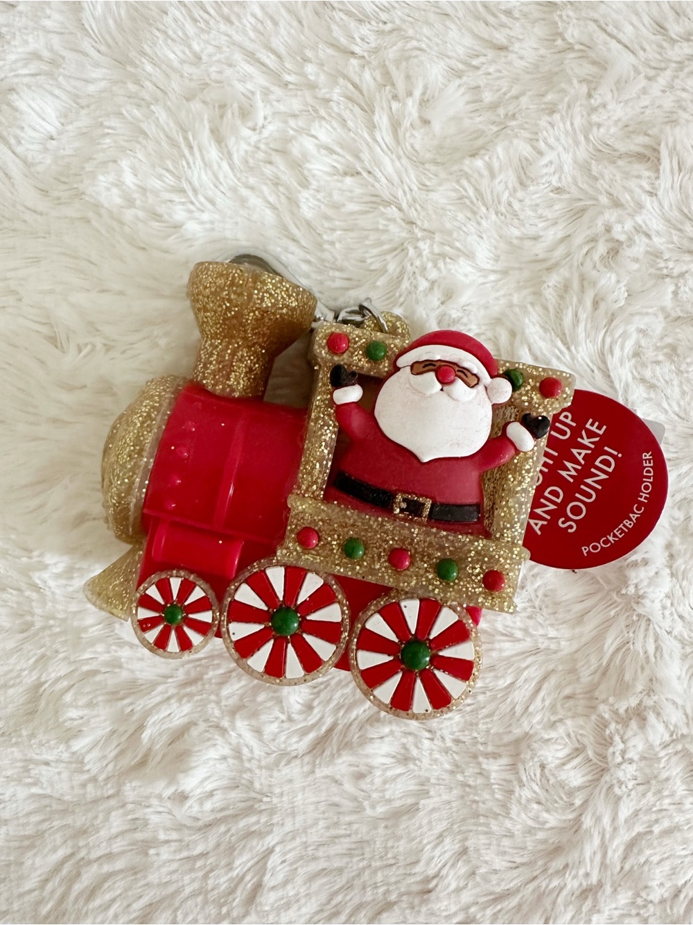 NWT Bath & Body Works Light Up Christmas Train Pocketbac Holder